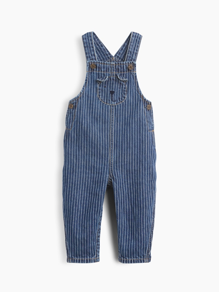 Baby Denim Stripe Brannan Bear Overalls