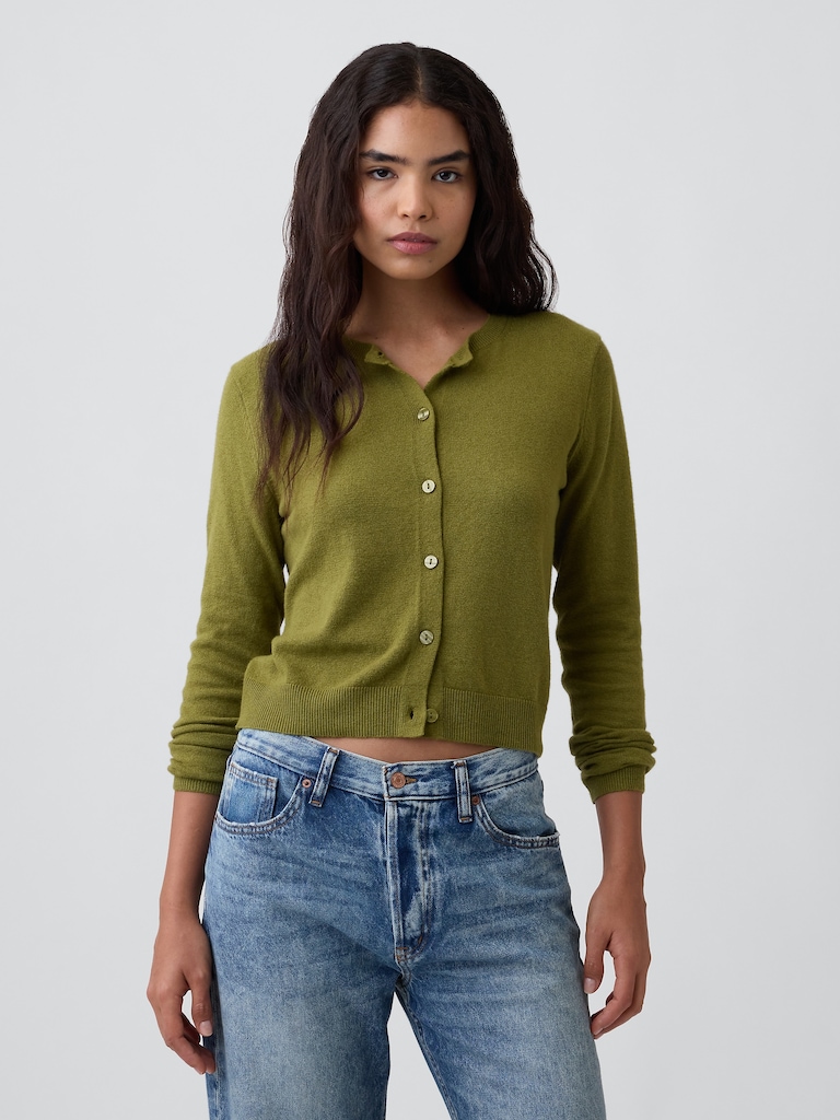 CashSoft Crewneck Cardigan
