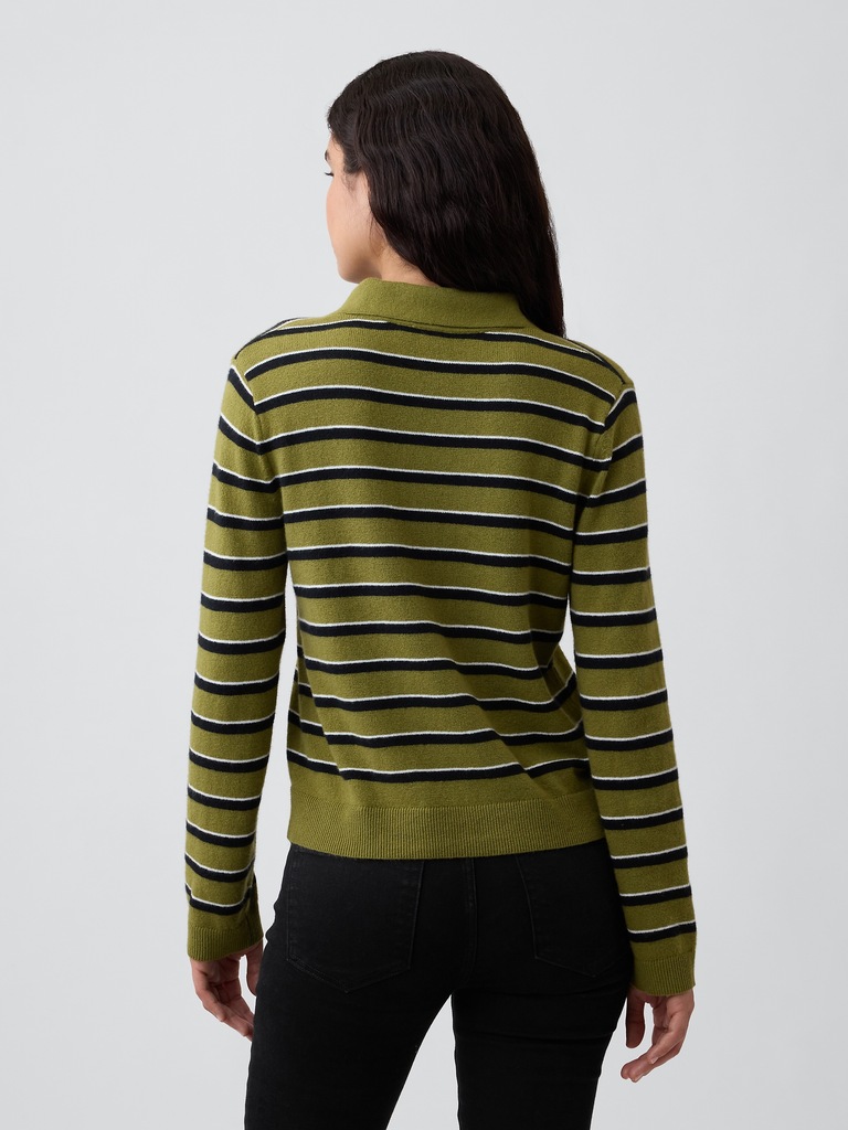CashSoft Relaxed Polo Sweater