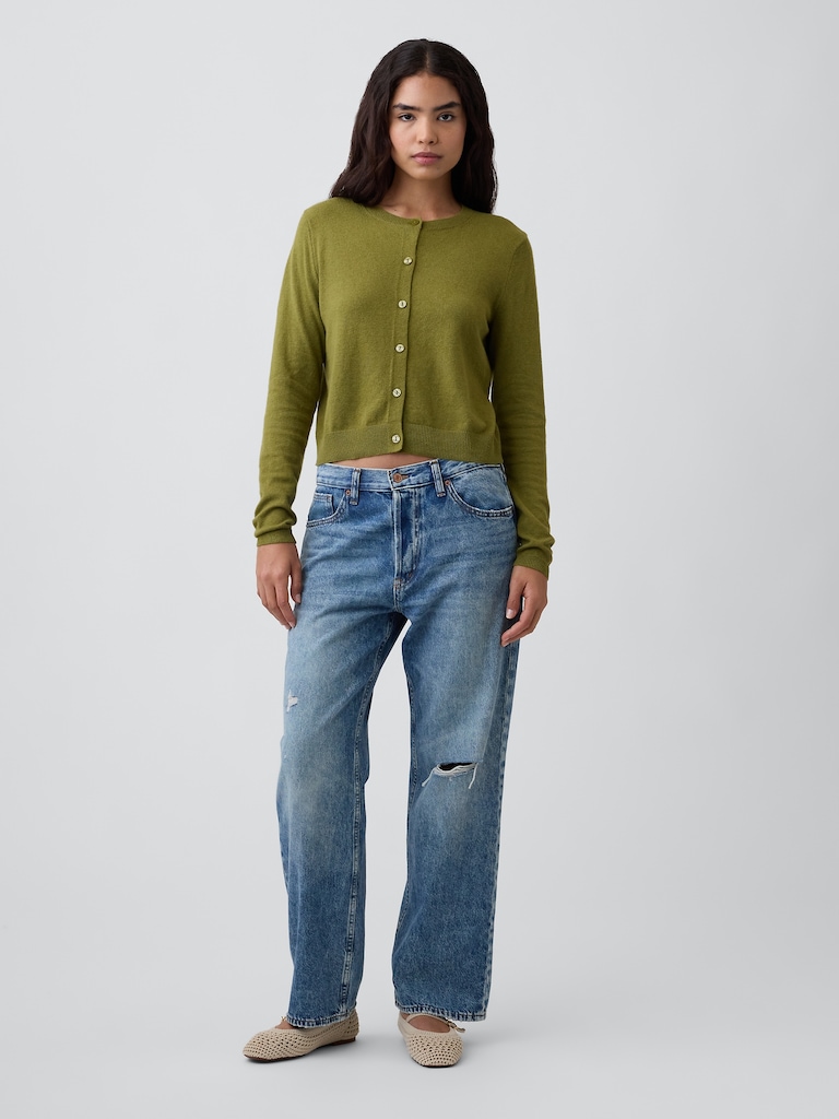 CashSoft Crewneck Cardigan