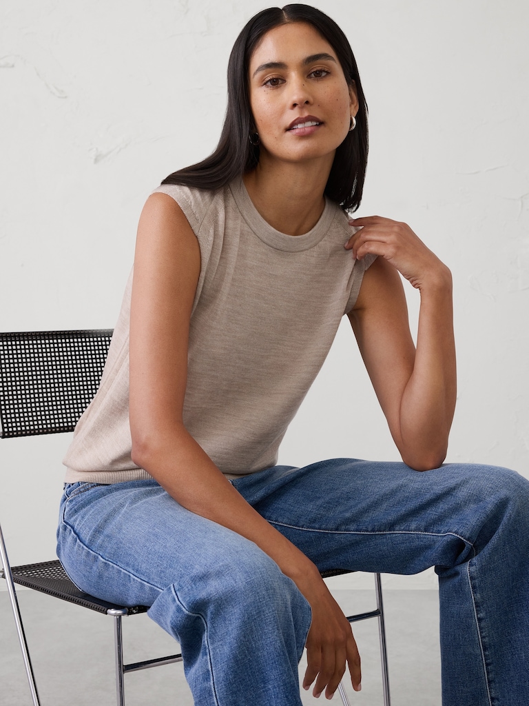 Merino Wool Shell Sweater