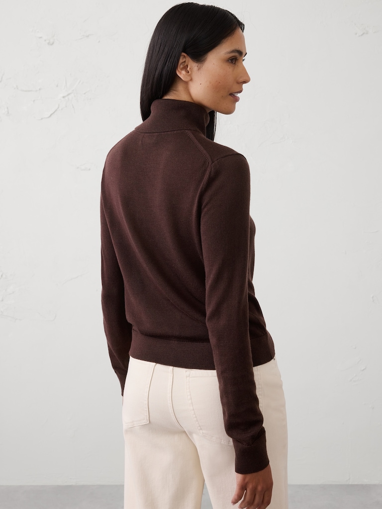 Merino Wool Turtle-Neck Sweater