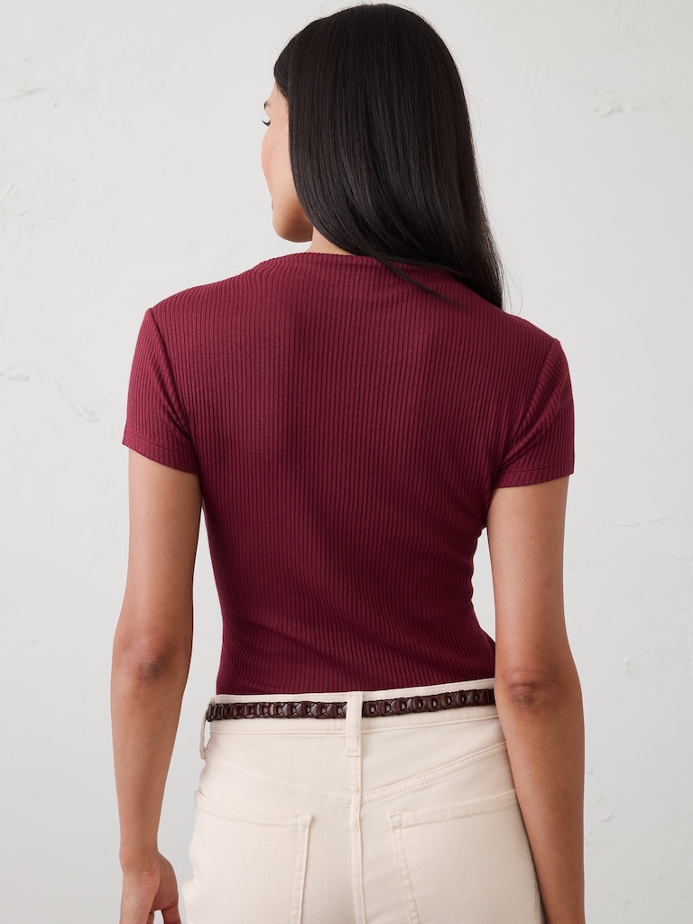 Soft Luxe Ribbed T-Shirt