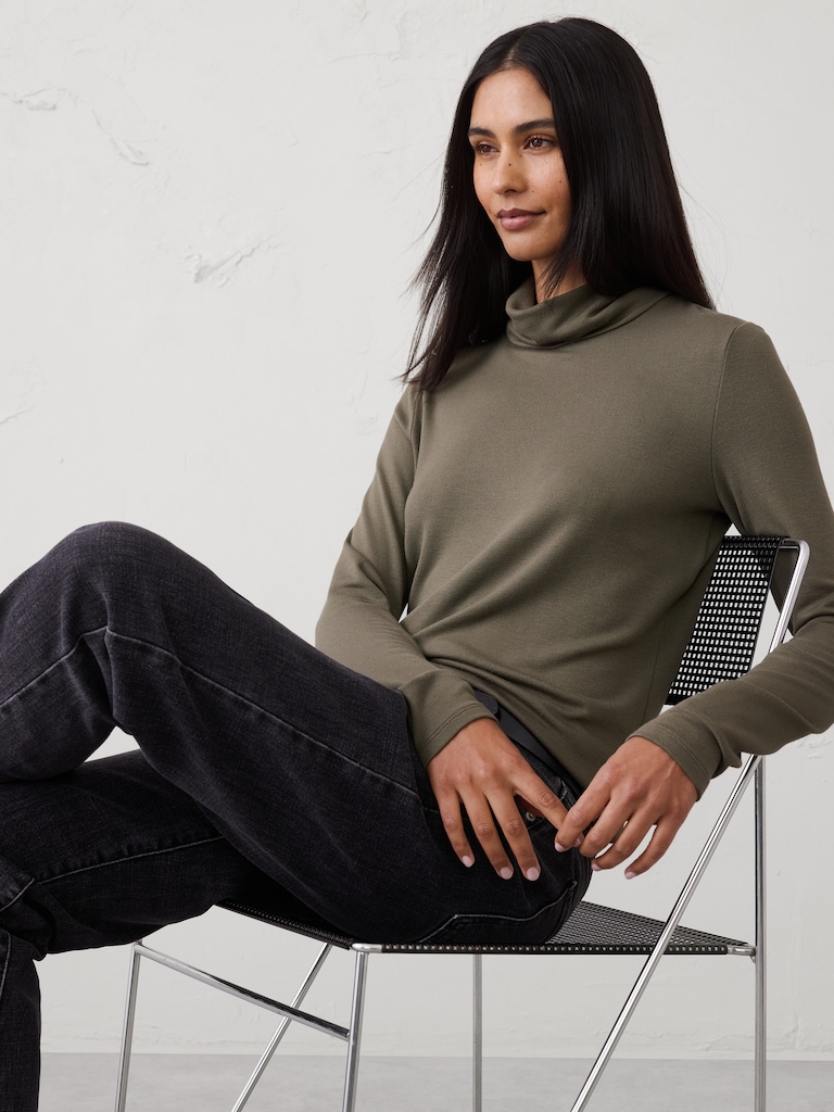Soft Luxe Turtle-Neck Top