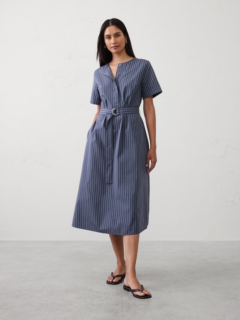 Poplin Midi Dress