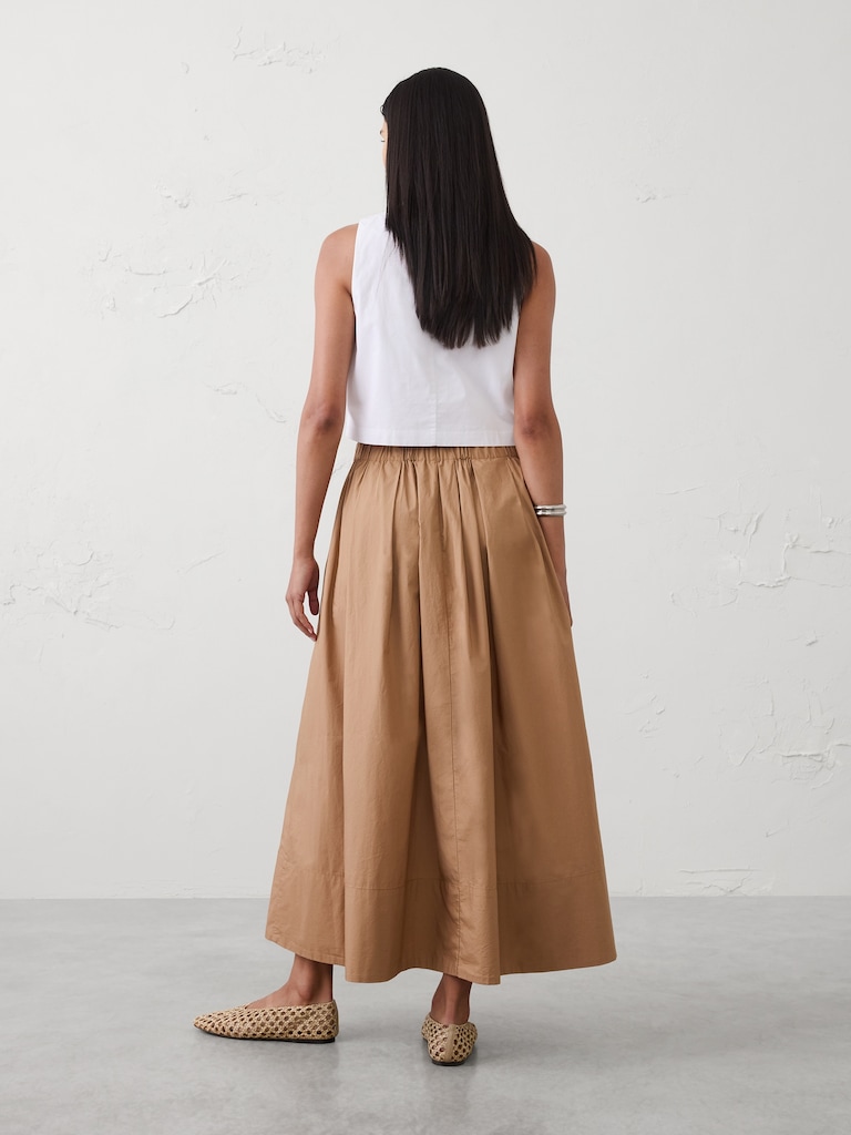 Poplin Maxi Skirt