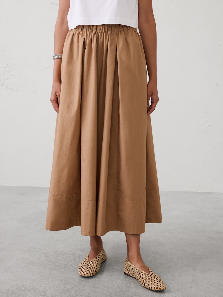 Poplin Maxi Skirt