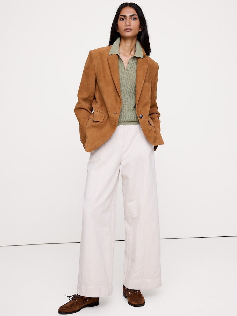Polo en tricot froissé