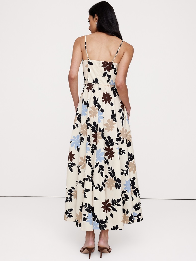 Soft Cotton Corset Maxi Dress