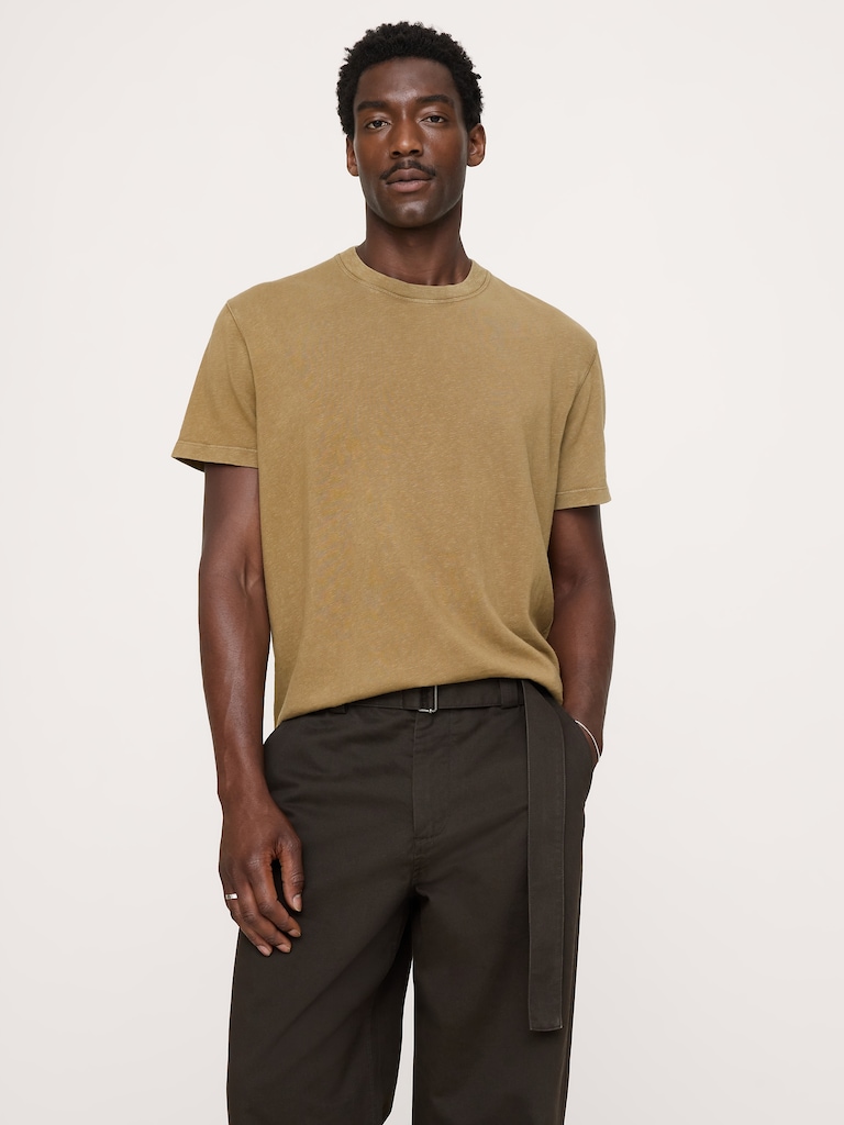 Midweight Cotton Slub Crew-Neck T-Shirt