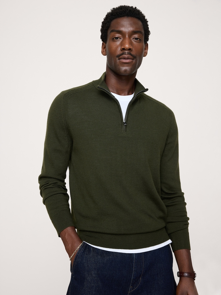 Merino Quarter-Zip Sweater