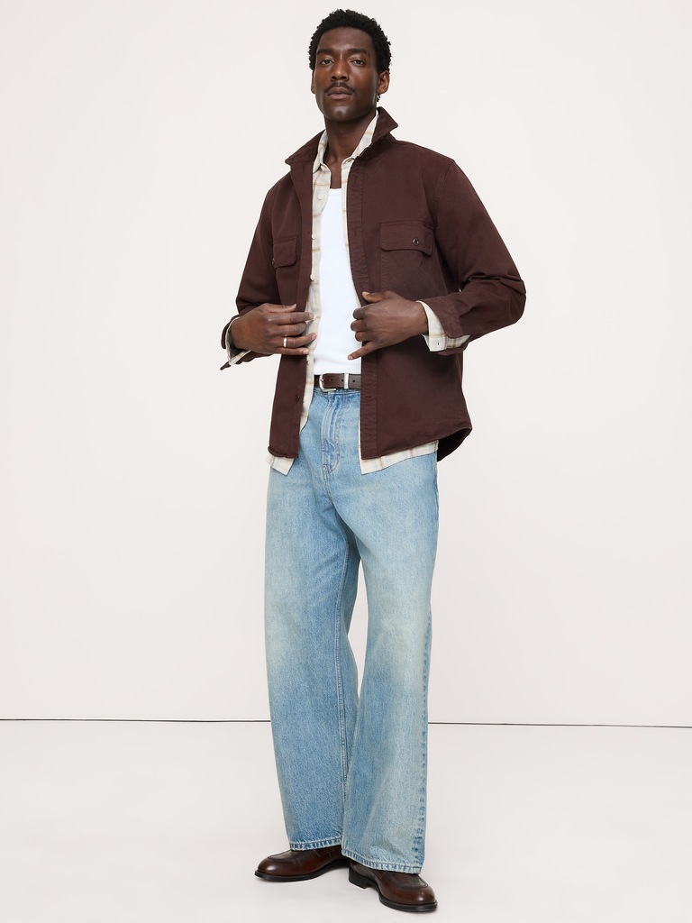 Cotton Twill Shirt Jacket