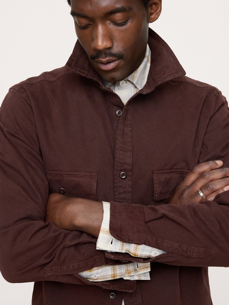 Cotton Twill Shirt Jacket
