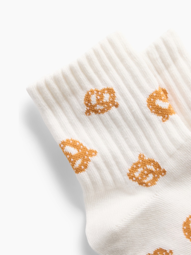 NYC Icon Print Half Crew Socks