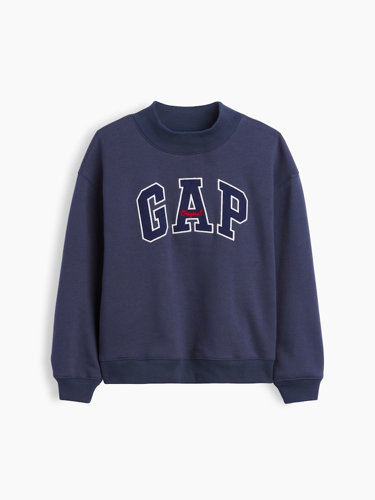 Kids VintageSoft Oversized Mockneck Logo Sweatshirt