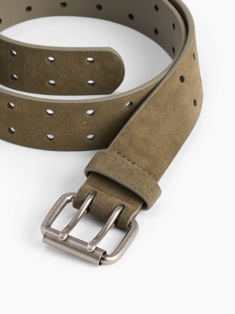 Suede Double-Prong Belt