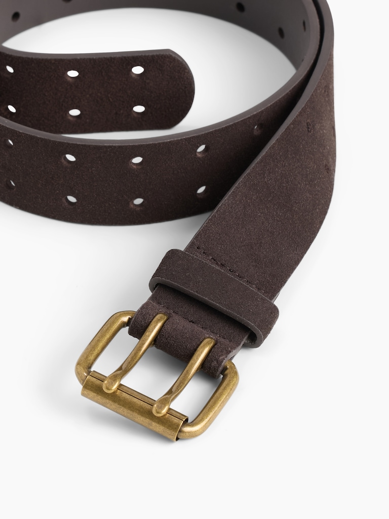 Suede Double-Prong Belt