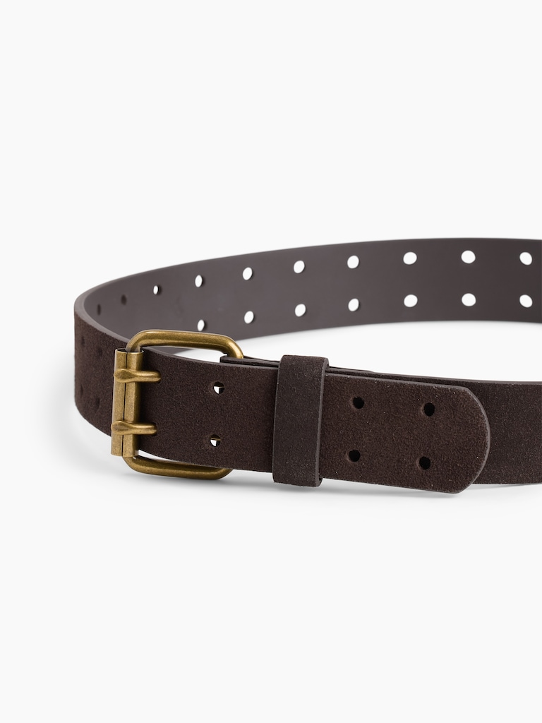 Suede Double-Prong Belt