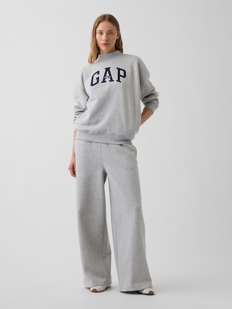 VintageSoft Oversized Mockneck Logo Sweatshirt