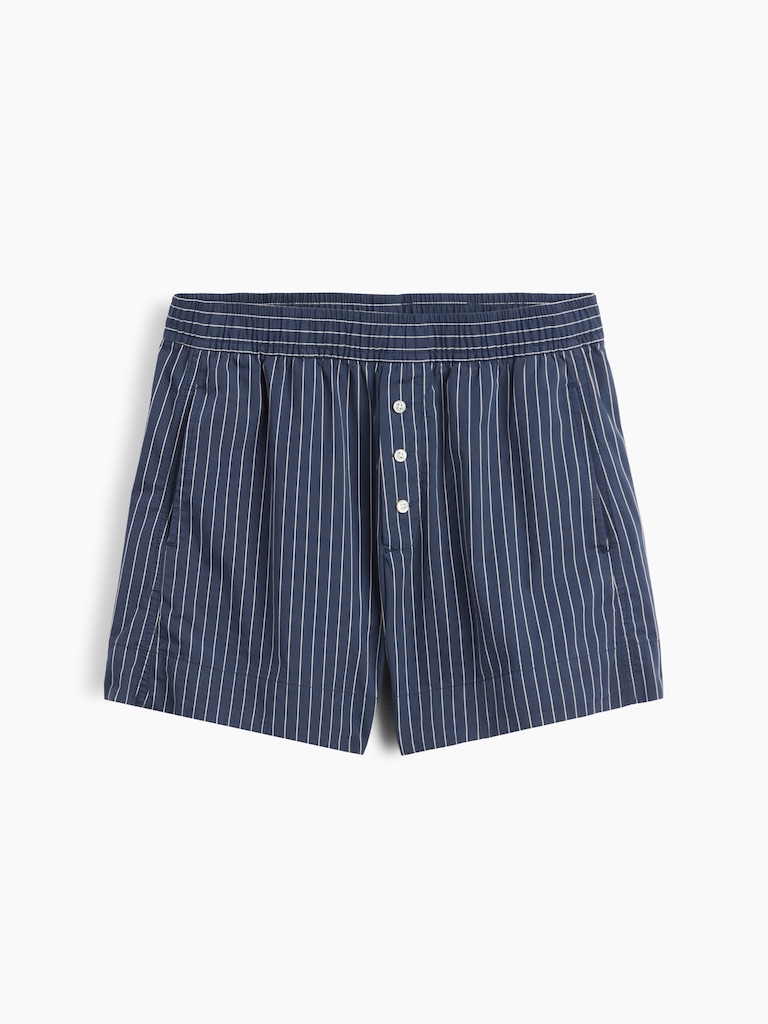 Organic Cotton Poplin Stripe Boxer Shorts