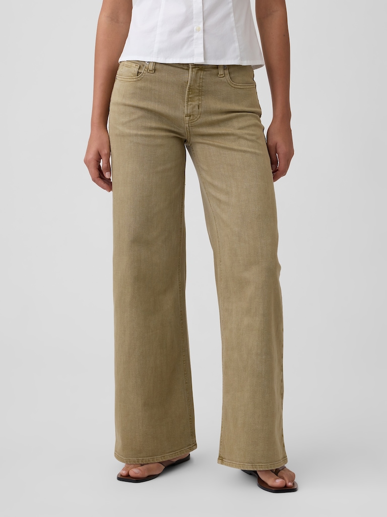 Mid Rise Wide-Leg Jeans