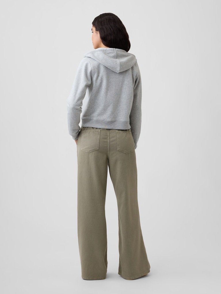 Mid Rise SuperLight Pull-On Wide-Leg Jeans