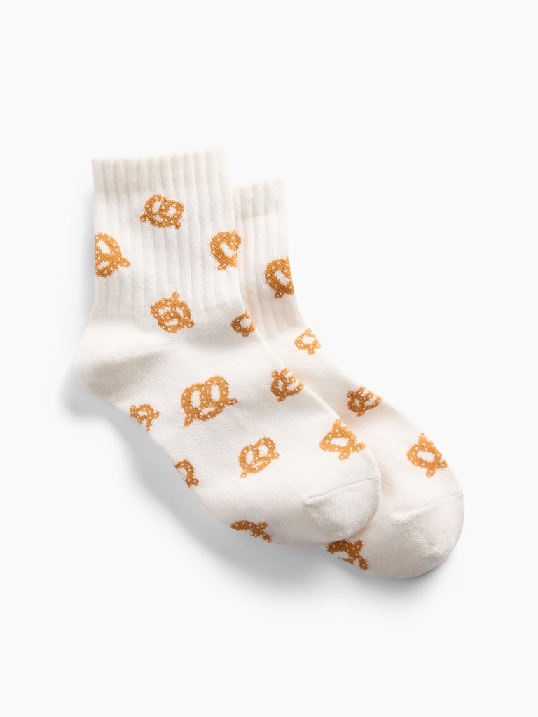 NYC Icon Print Half Crew Socks