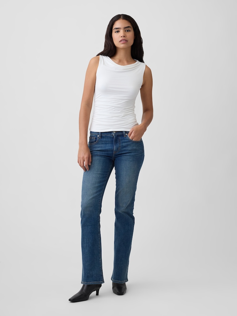 Sleeveless Cowl-Neck Top