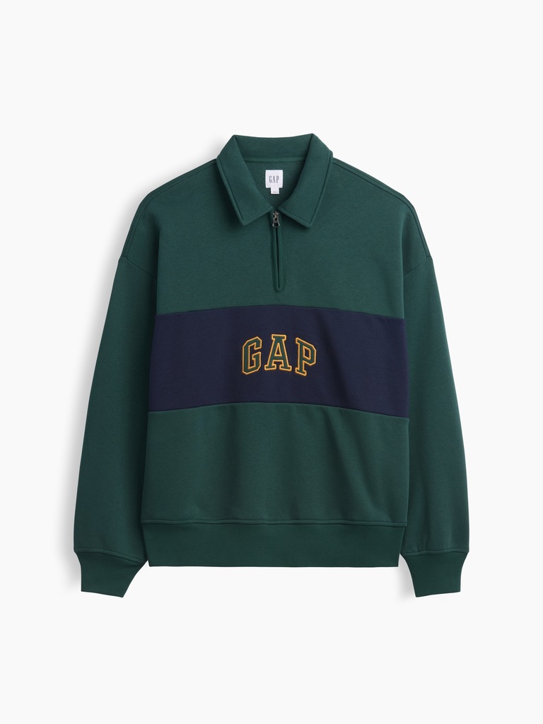 Oversized Gap Logo Quarter-Zip Sweatshirt