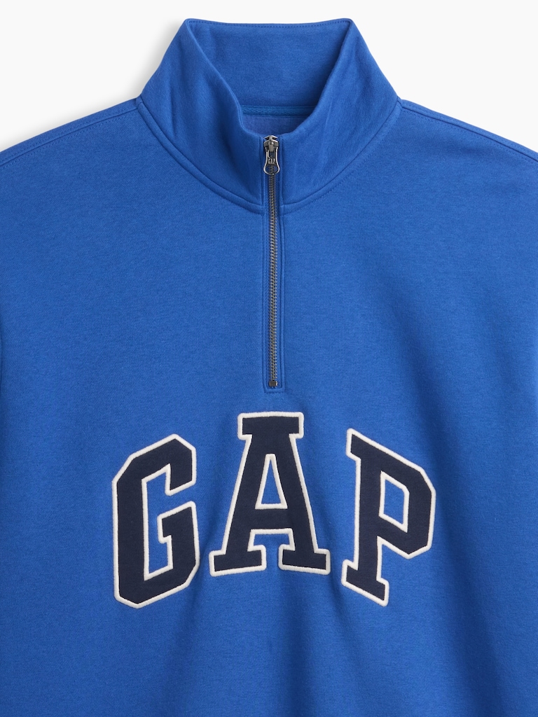 Relaxed Gap Logo Quarter-Zip Sweatshirt