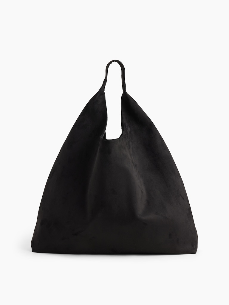 Slouchy Vegan-Suede Tote Bag