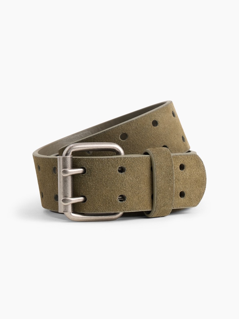 Suede Double-Prong Belt