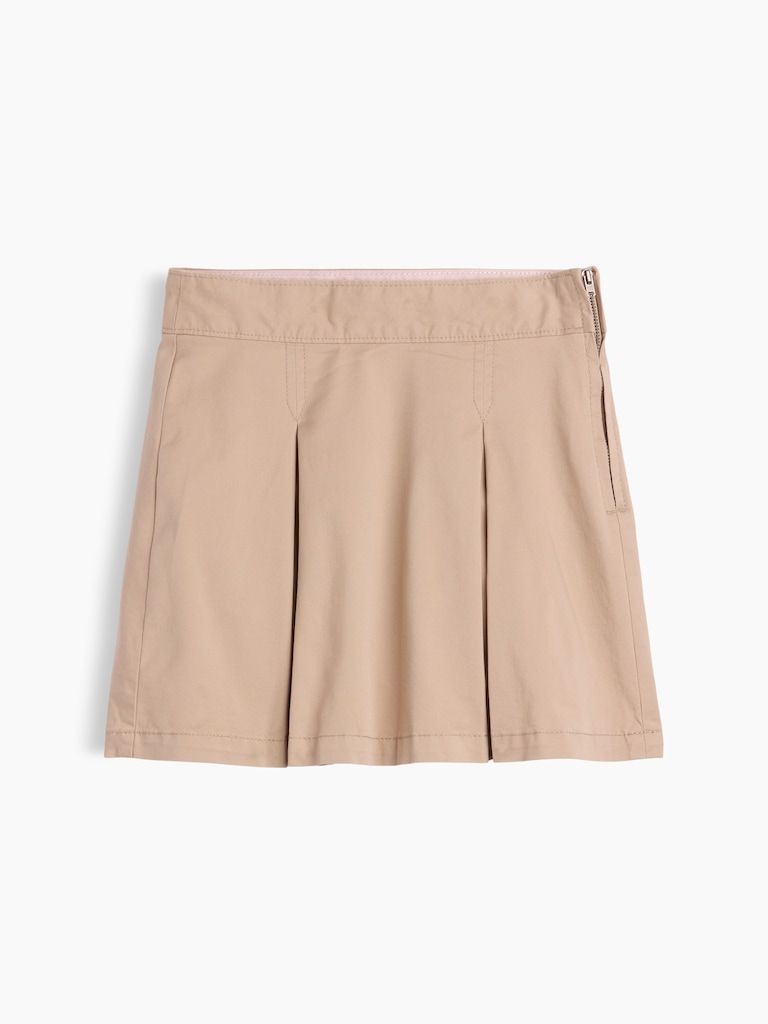 Kids Uniform Pleated Khaki Skort