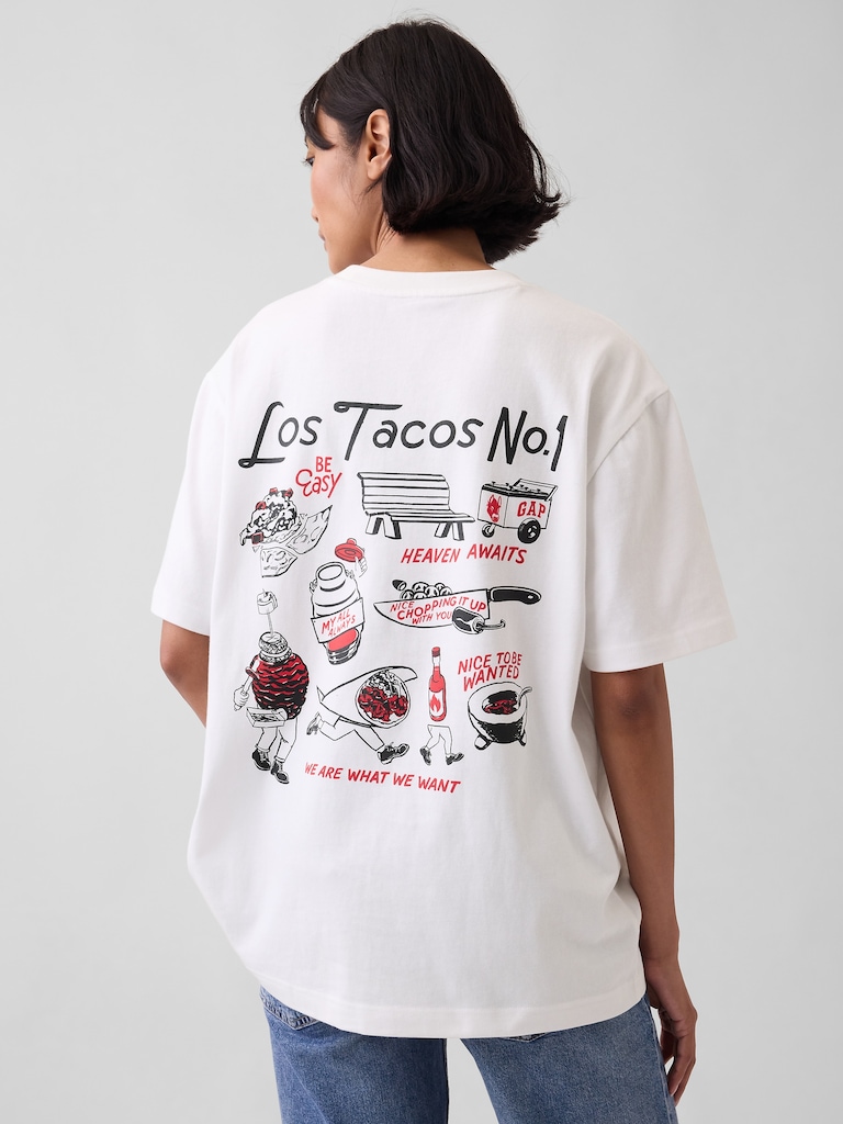 Adult Los Tacos No. 1 Relaxed Graphic T-Shirt