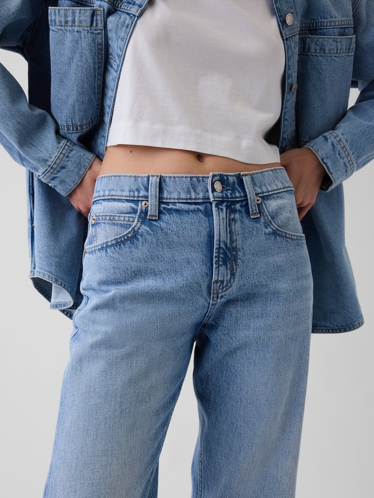 Mid Rise Straight Taper Jeans