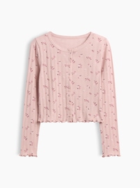 Kids Pointelle Rib Cardigan