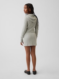 Kids 100% Cotton Cable-Knit Sweater Skort