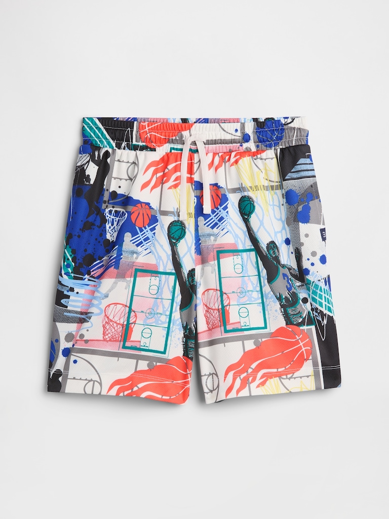Kids 100% Recycled Pull-On Mesh Shorts