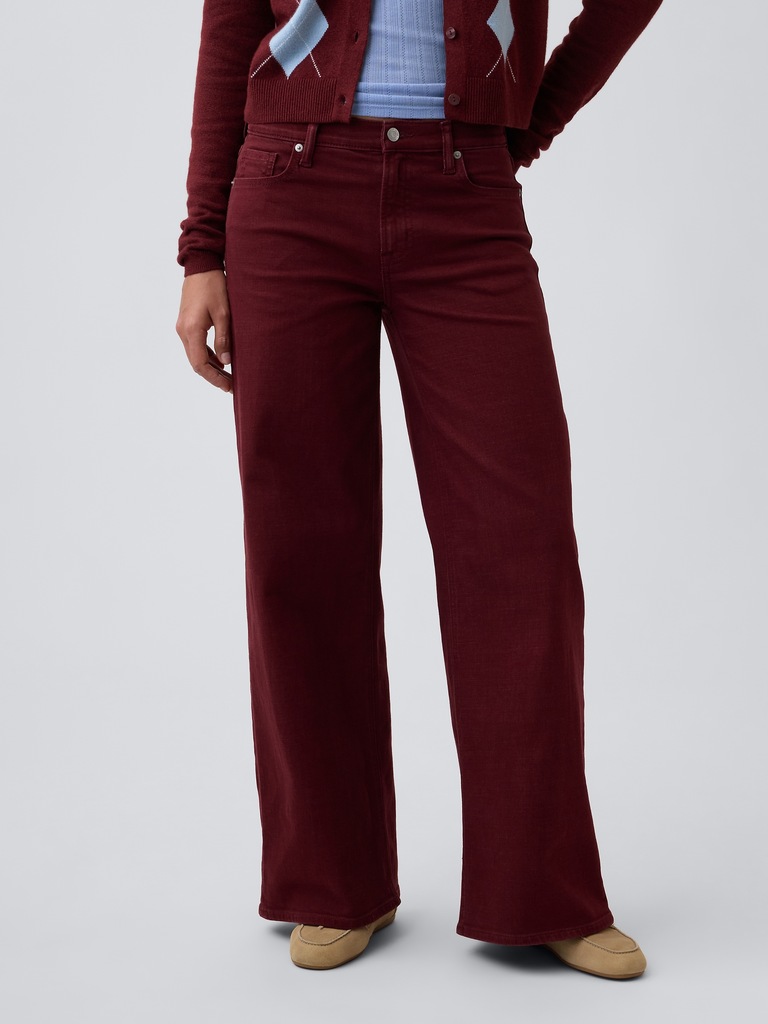 Mid Rise Wide-Leg Jeans
