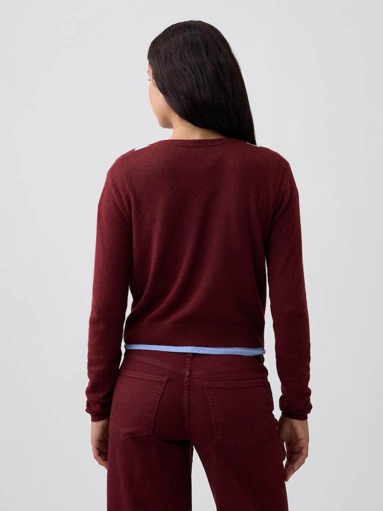 CashSoft Crewneck Cardigan