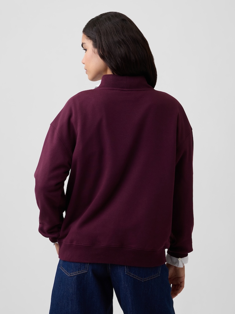 Oversized Gap Logo Mockneck Tunic Sweatshirt