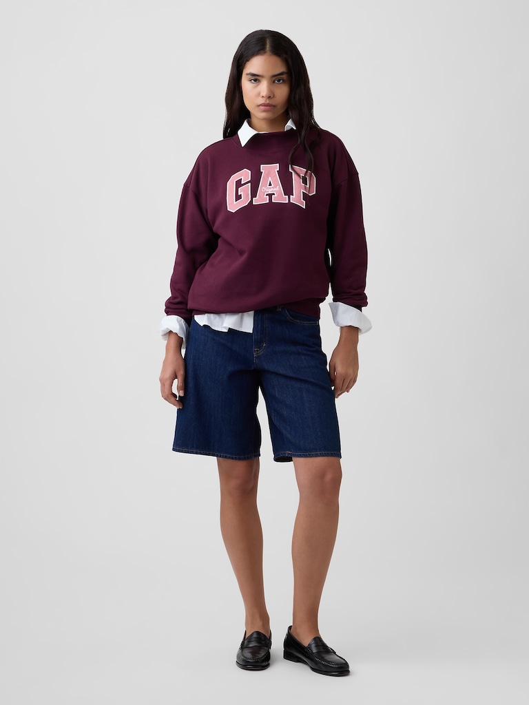 Oversized Gap Logo Mockneck Tunic Sweatshirt