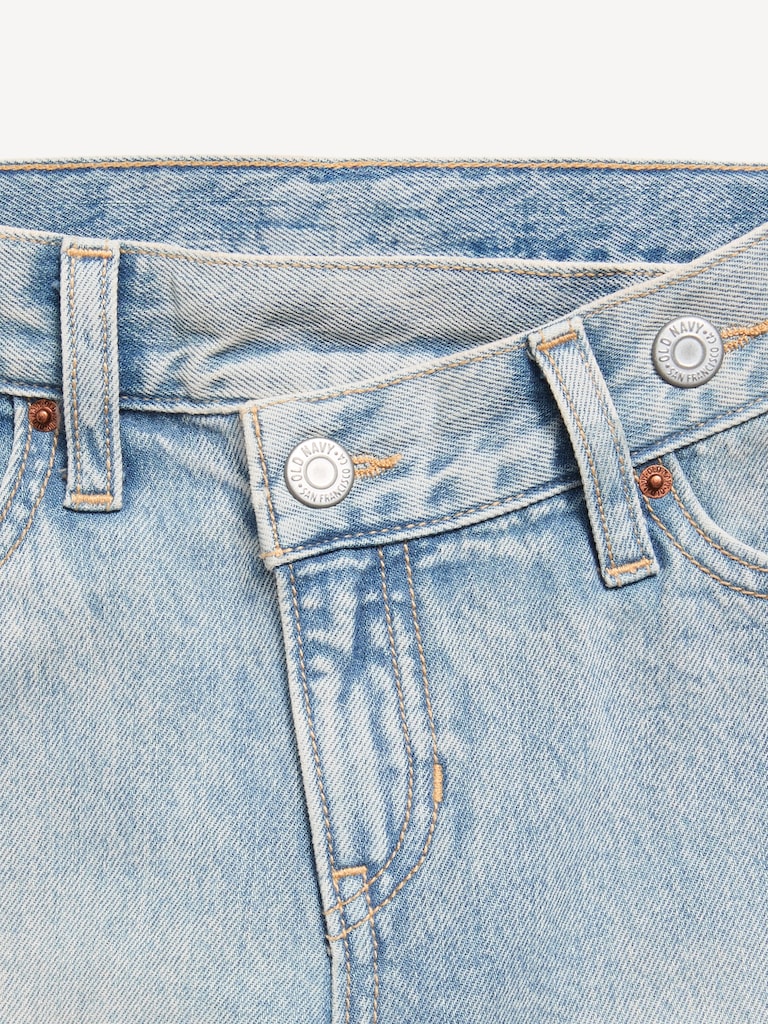 Jean à ceinture croisée coupe très généreuse à jambe large pour fille