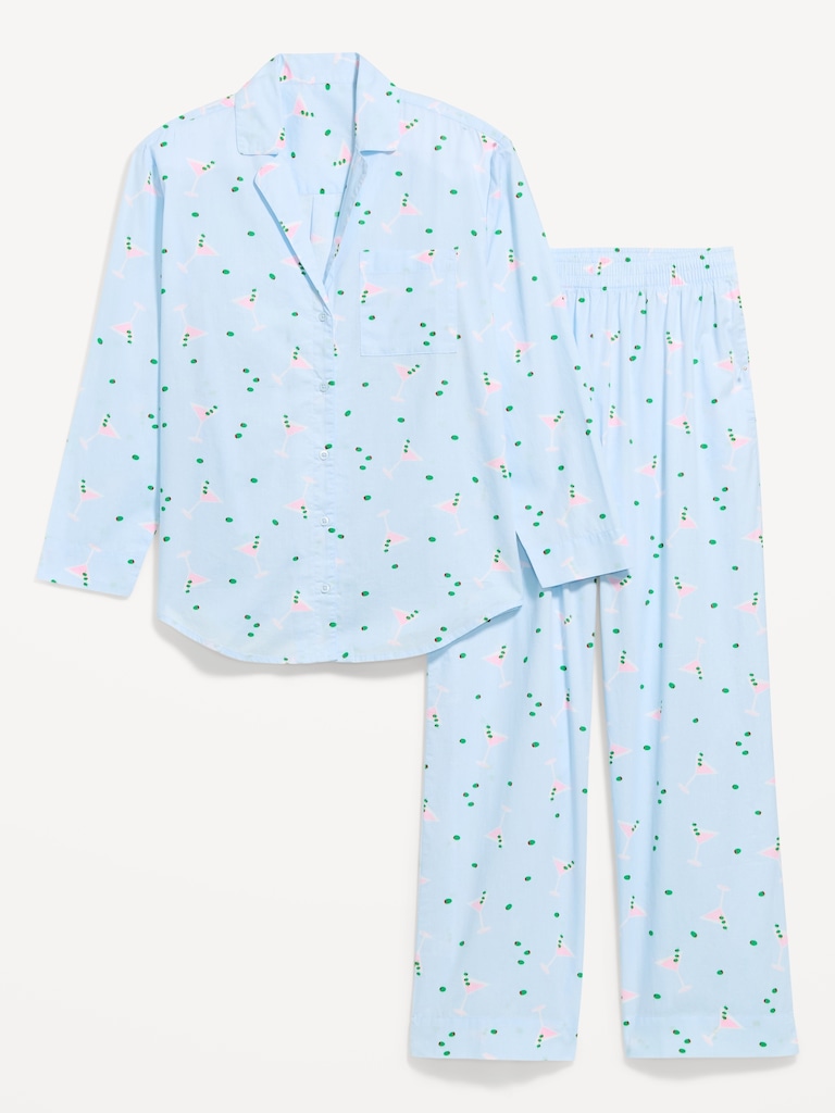 Poplin Pajama Pant Set