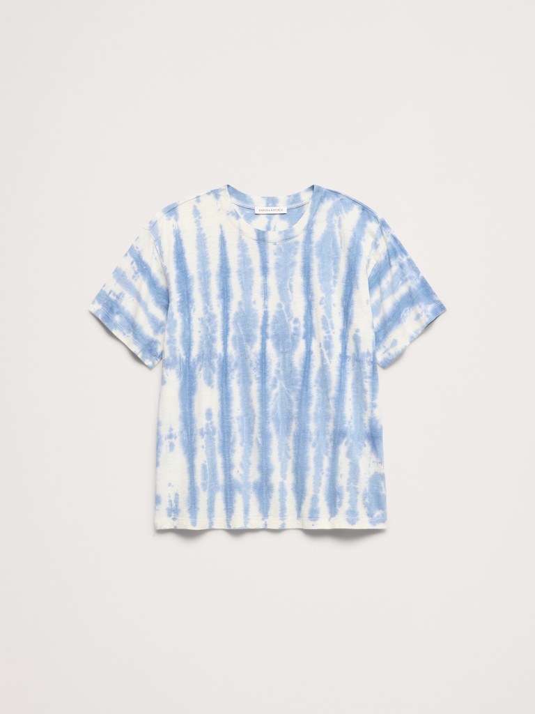 Cotton Slub Boyfriend Crew-Neck T-Shirt