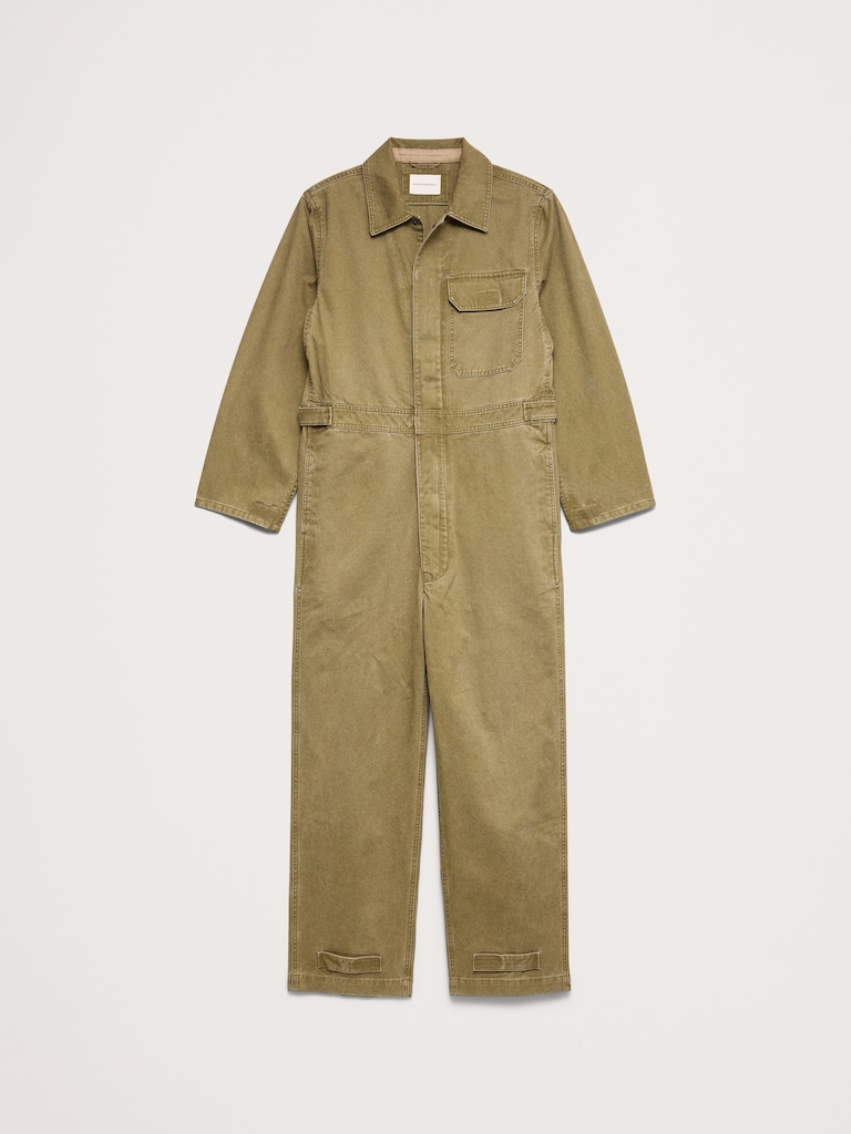 Cotton Twill Utility Jumpsuit