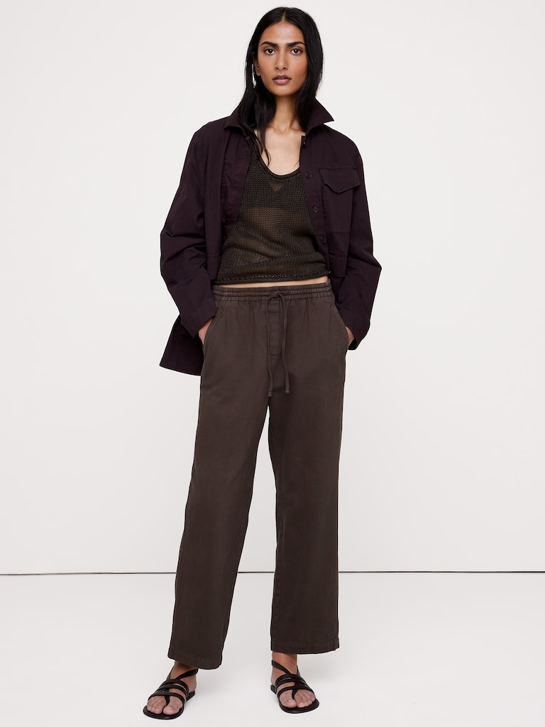 The Getaway Straight-Leg Pant in Cotton