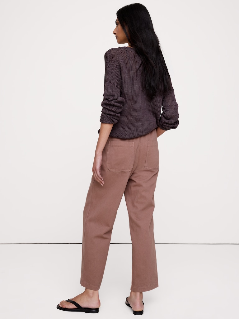 The Getaway Straight-Leg Pant in Cotton