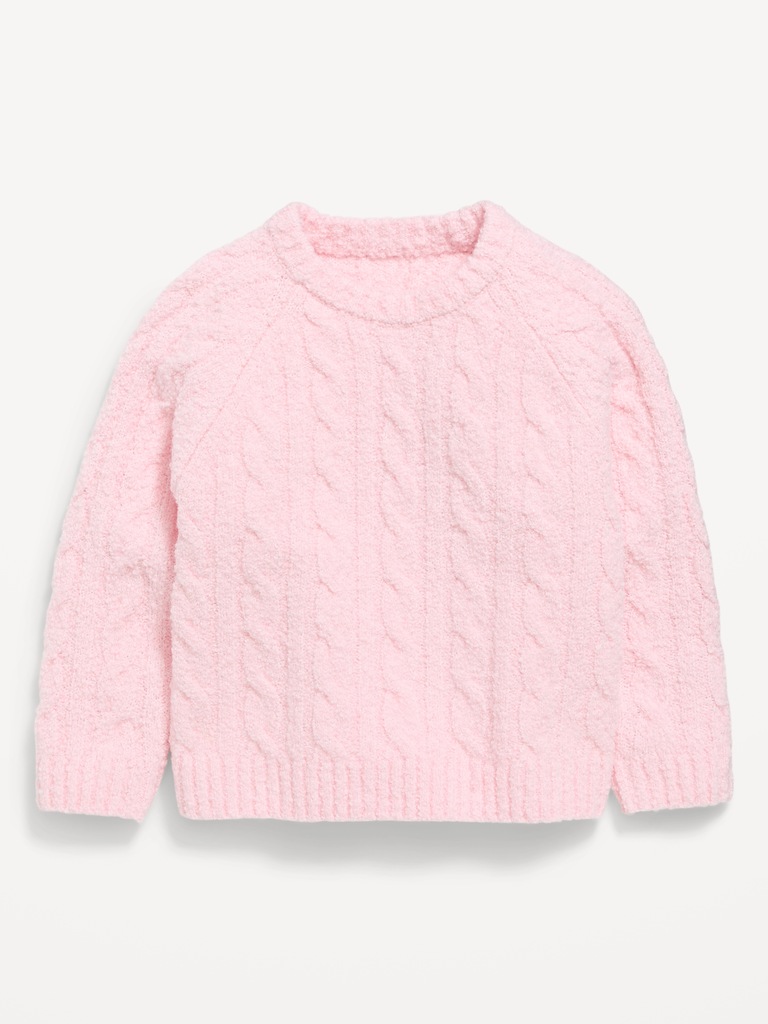 Long-Sleeve Cable-Knit Sweater for Toddler Girls