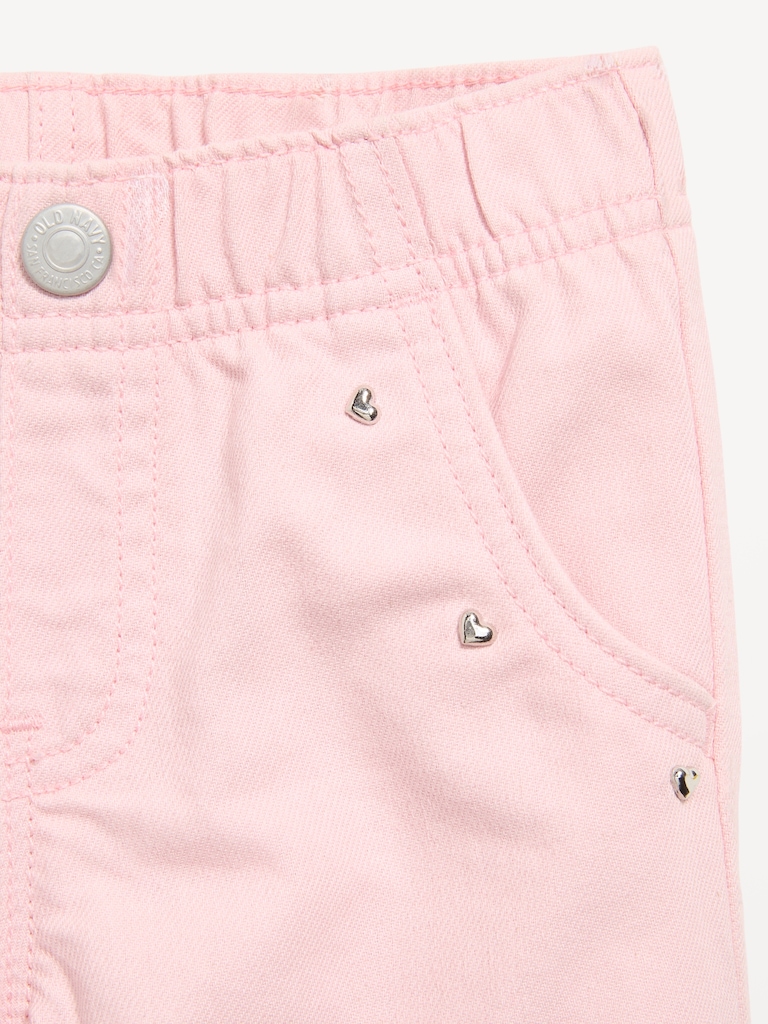 Pull-On Barrel-Leg Jeans for Toddler Girls